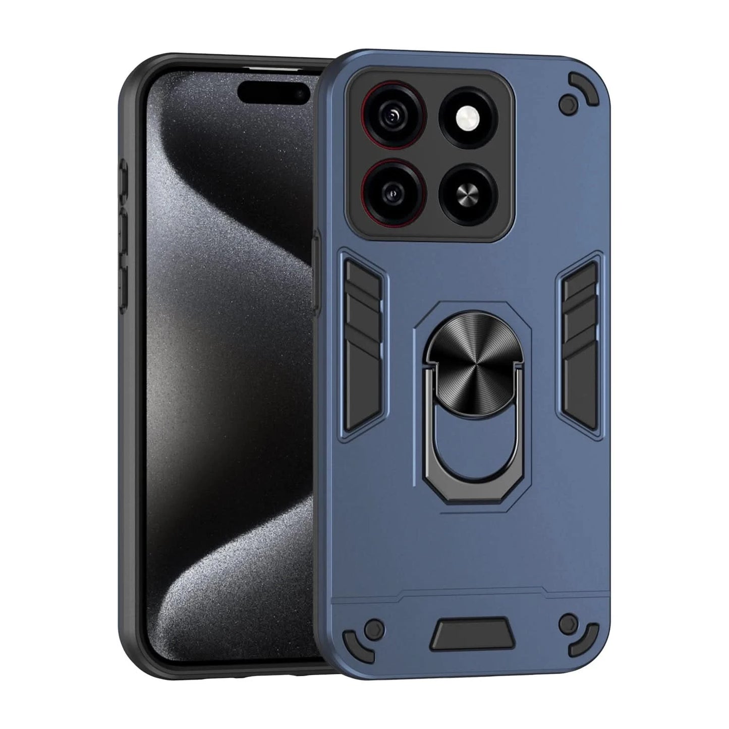 Military Grade Case for ZTE Blade A35 A55 A54 Protective Cover Shockproof Ring Stand Holder Fundas Coque - Caseverse