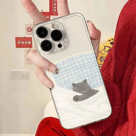 Cartoon Shockproof Transparent Case For iPhone 16 15 14 13 12 11 Pro Max X XS XR Max Clear Bumper Cases Cover Couple Phone Case - Caseverse