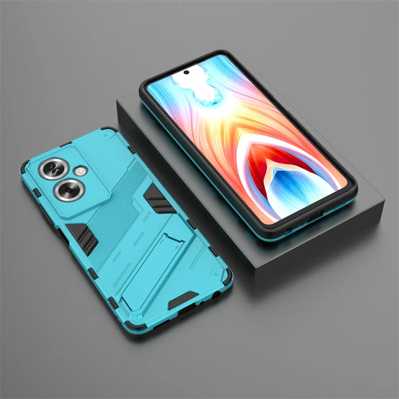 For OPPO A79 5G Case Shockproof Rugged PC Armor Phone Case For OPPO A 79 OPPOA79 5G CPH2553 Car Magnetic Holder Stand Back Cover - Caseverse