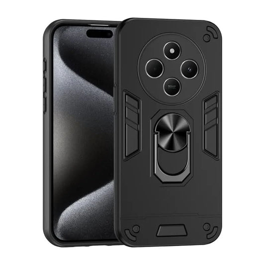 For Xiaomi Redmi 14C 4G Case Shockproof Armor Metal Ring Phone Cases For Mi Redmi 14C 4G Stand Holder Bumper Phone Cover - Caseverse