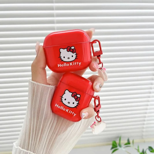 Cute Cartoon Sanrio Hello Kitty Earphone Case For AirPods 4 1 2 3 Pro 2021 Wireless Bluetooth Headset Soft TPU Protective Cover Caseverse