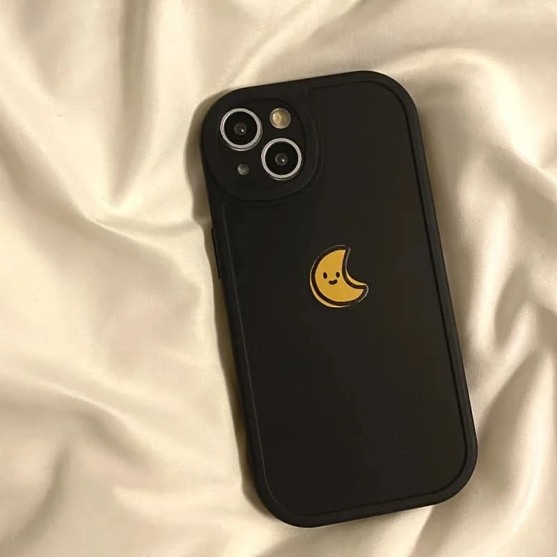 Simple Sun Moon Phone Case For iPhone 14 Plus 7 8 X XS XR 11 12 13 Pro Max Silicone Cases Cover Caseverse