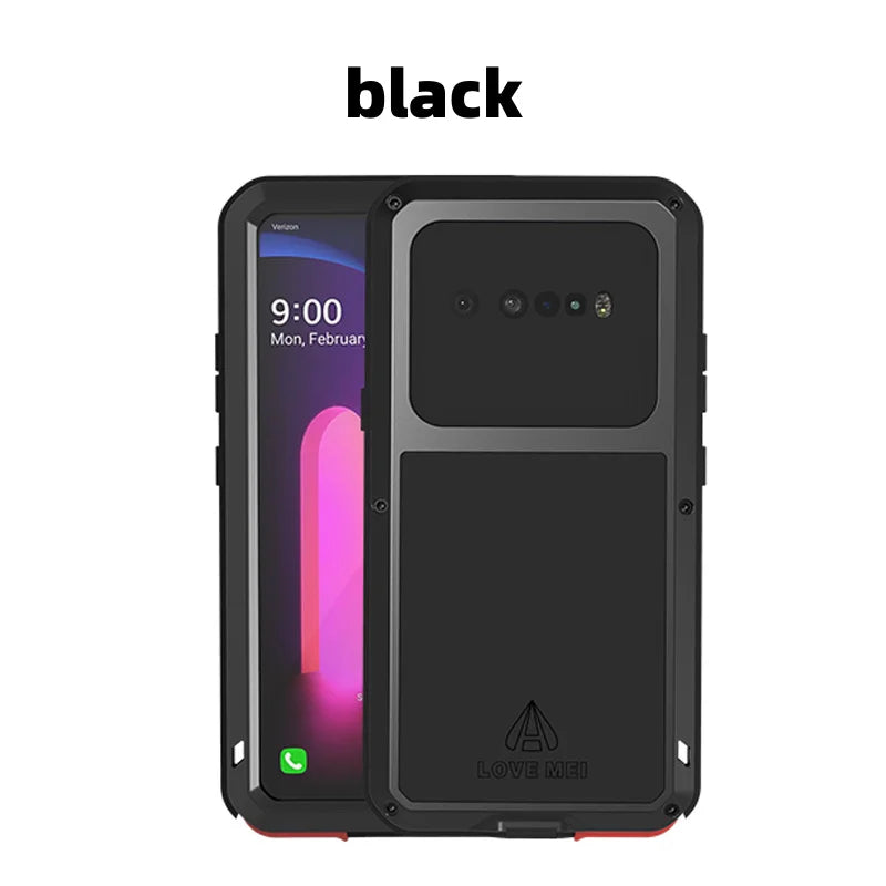 Love Mei Phone Case for LG V60 Silicone Military Grade Metal Protective Case Shock Proof Dust Proof Cover - Caseverse