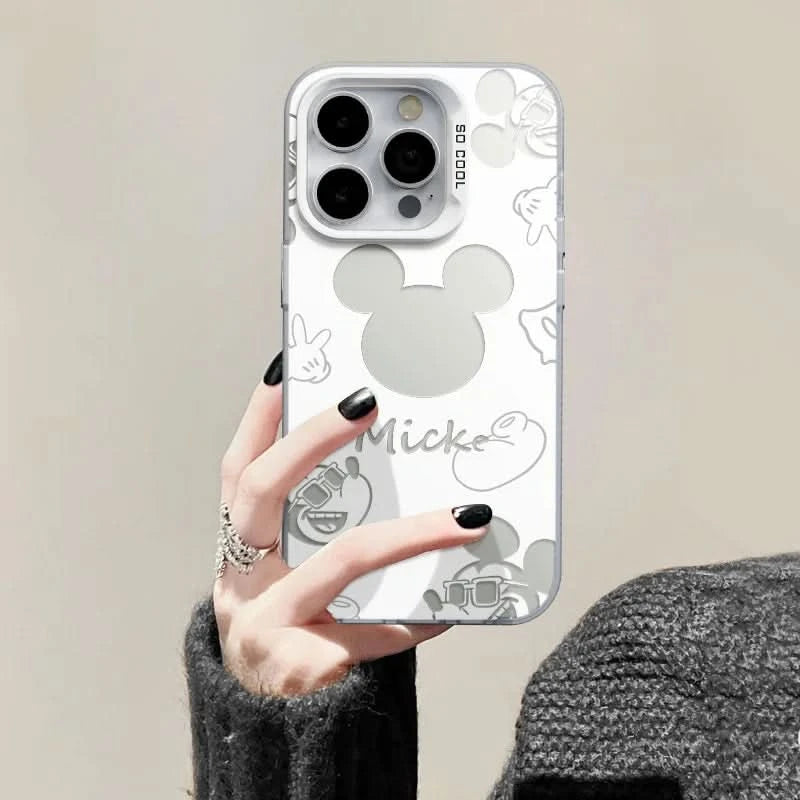 Disneys Mickeys Minnies Mouses Back Shadow Phone Case For iPhone 16 15 14 13 12 11Pro Max 7 8 Plus XR XS MAX MINI Y2K Back Cover - Caseverse