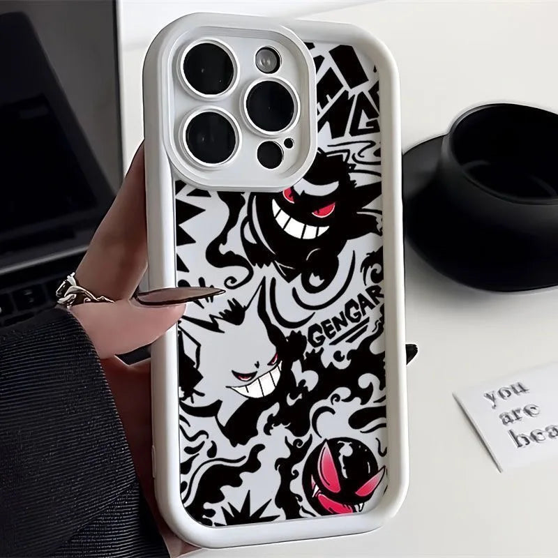 Pokemon Gengar Phone Case for iPhone 15 14 13 12 Mini 11 Pro Max XS X XR 8 7 6S 6 Plus SE 2020 Liquid Silicone Shockproof Cover Caseverse