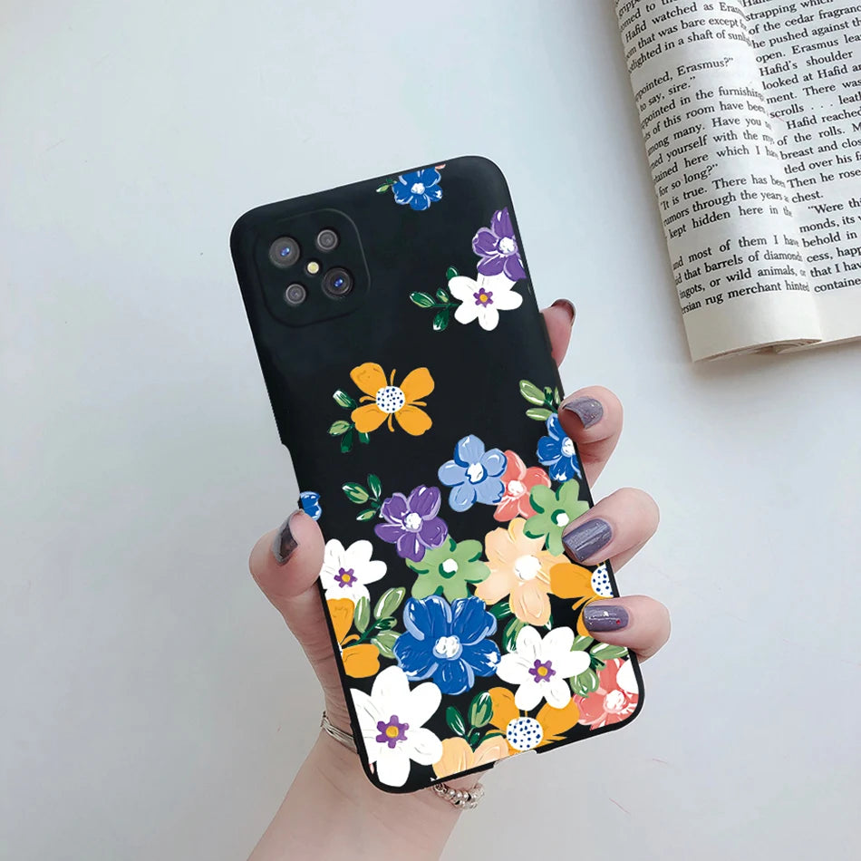 Case For OPPO Reno4 Z 5G Phone Case Cute Flower Cartoon Silicone Soft Back Fundas Cover For OPPO Reno 4Z CPH2065 Reno4Z 5G Coque