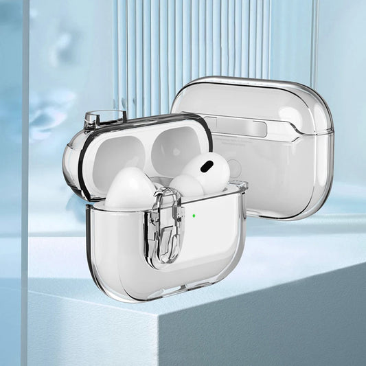 Transparent Crystal Wireless Bluetooth Earphone Case For Airpods Pro 2 2nd TPU Clear Switch Lock Cover For Funda Airpods 4 2024