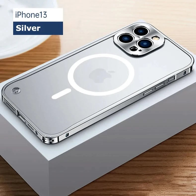 Metal Phone Cases For IPhone 12 13 14 15 16 Pro Max Plus Cover Magnetic Aluminum Frame Phone Shell For Iphone 13 Mini 14 15 Plus Caseverse