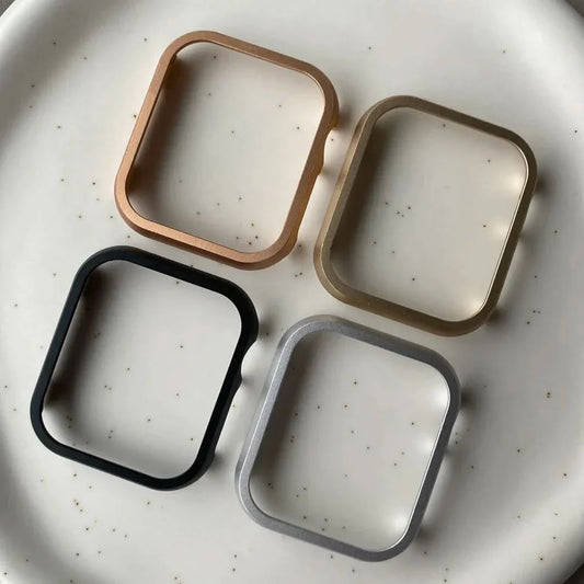 Lightweight Metal Protective Frame for iWatch Serie 9 8 7 6 5 4 SE Aluminum Alloy Case for Apple Watch Cover 40mm 41mm 44mm 45mm