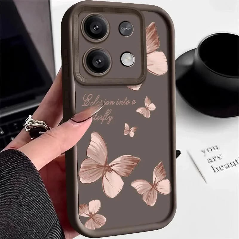 Shockproof Golden Butterfly Case For Xiaomi Redmi Note 13 12 11 10 Pro 4G 11s 14 Funda Poco F6 X6 X5 14T 11T 13T Pro 5G Cover Caseverse