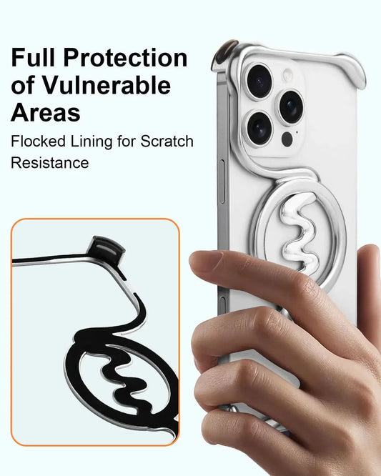 Oatsbasf Metal Phone Case for iPhone 16/16 Pro/16 Pro Max Ultra-thin Frameless Magsafe Shockproof Minimalist Protective Covers Caseverse