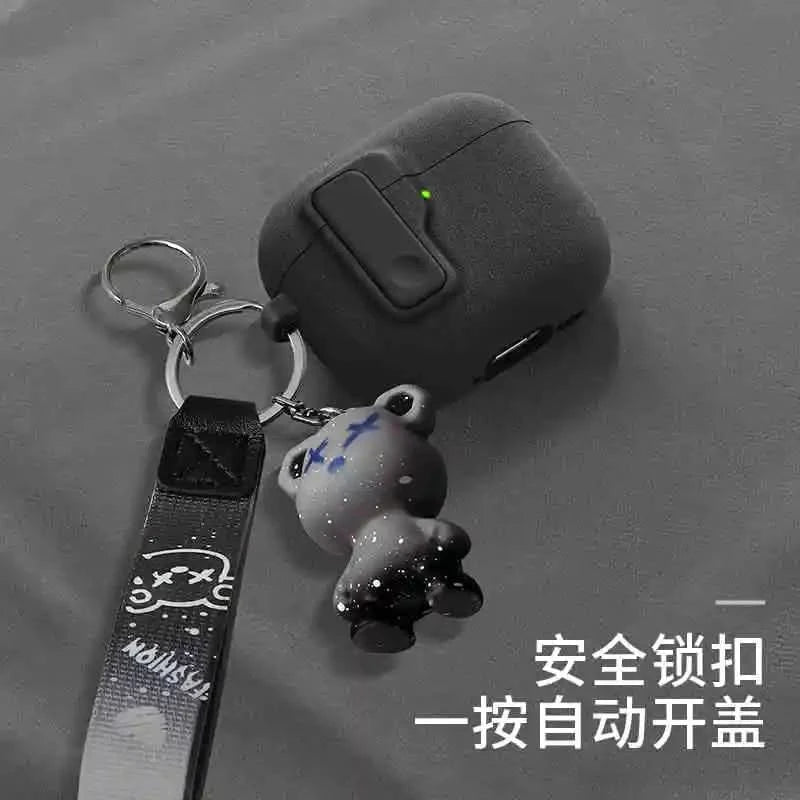 2024 New Hard Protector for AirPods 4 with Magnetic Lid Lock Hybrid Case Luxury Protection Cover for Apple AirPods 4(USB C)