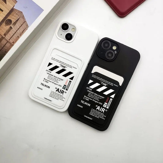 Luxury Street AIR Shoes Brand Wallet Card Phone Case For iPhone15Pro Max 11 12 13 14Plus 16Pro SNEAKERS Silicone Back Cover Caseverse