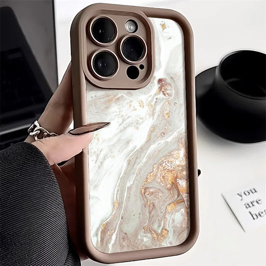 Marble Case For iPhone 16 Pro Max Case iPhone 13 11 12 15 14 Pro Max XR XS 7 8 Plus SE Shockproof Soft TPU Silicone Phone Cover - Caseverse