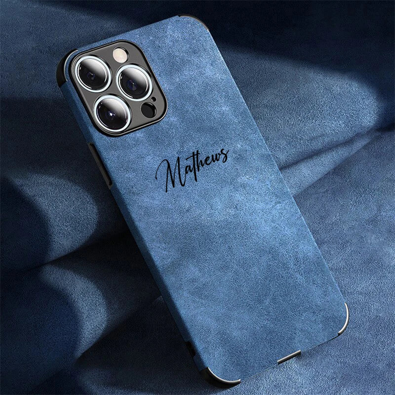 Personalized Luxury Leather Lambskin Case For iPhone 11 12 13 14 15 16 Pro Max Customized Name DIY Cover 11 12 13 14 15 Pro Max Caseverse