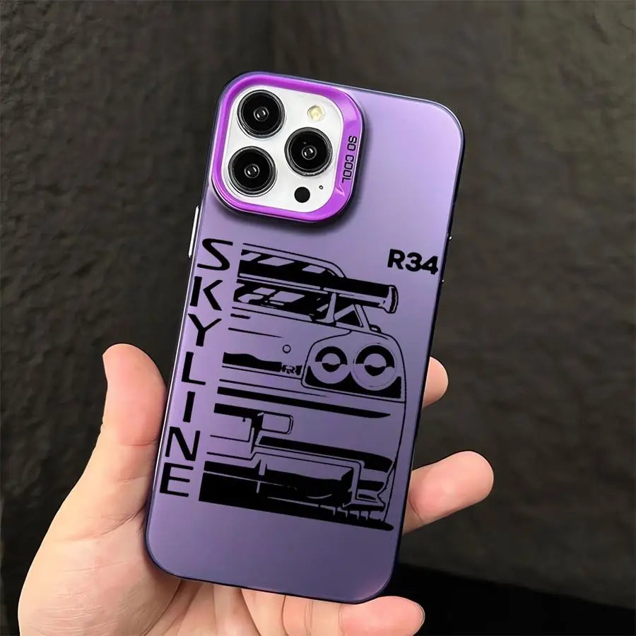 JDM Dream Car Cool Cover Phone Case for iPhone 16 Pro 15 Pro Max 14 13 12 11 XS 14 Pro Max 16 Plus 14Pro 12Pro Soft Shell - Caseverse