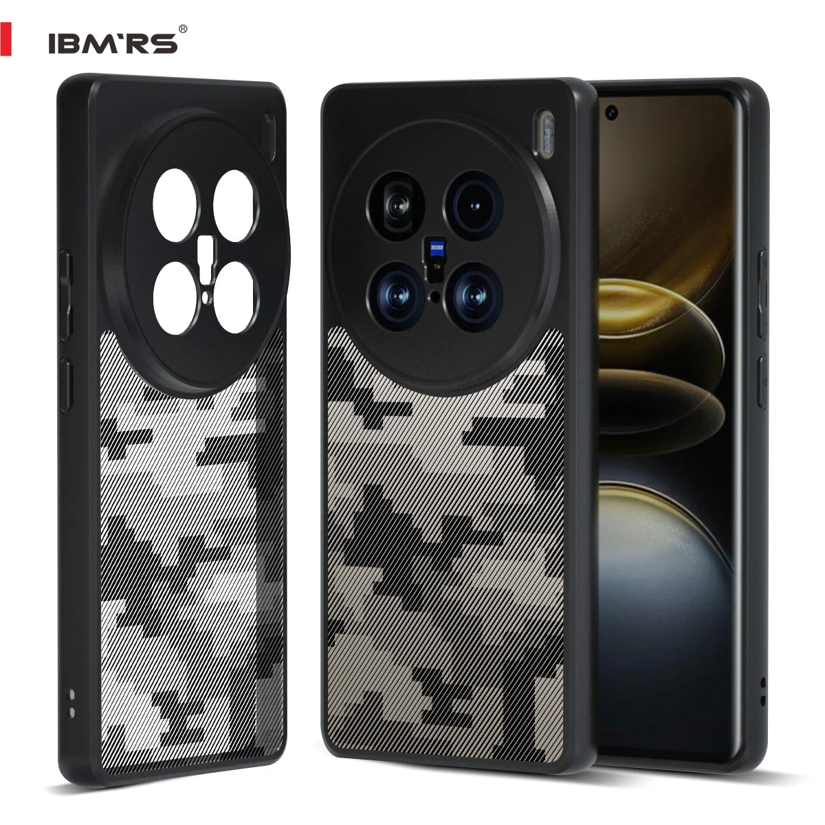 IBMRS for vivo X100 Ultra Case,Dual Layer Military Grade Drop Shockproof Protection Cell Phone Cover - (Camo Black) - Caseverse