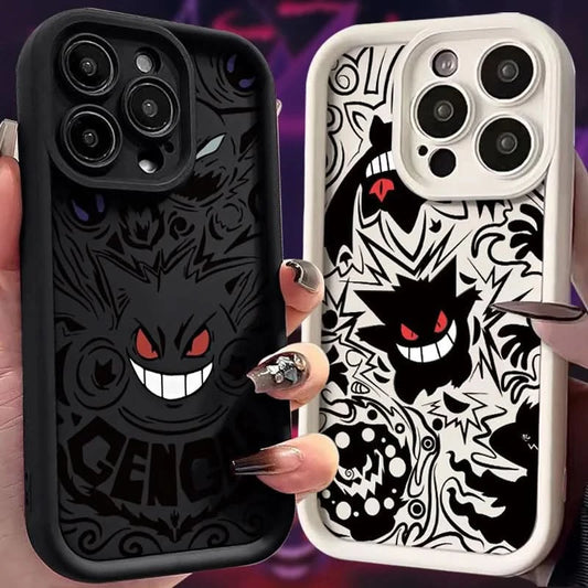 Pokemon Gengar Phone Case for iPhone 15 14 13 12 Mini 11 Pro Max XS X XR 8 7 6S 6 Plus SE 2020 Liquid Silicone Shockproof Cover Caseverse