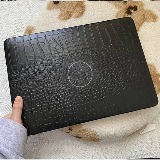 Laptop Case for Macbook Air 15 13 M2 Chip Leather Cover for A2941 A2681 A2338 M1 Pro14 2021 2023 M3 Crocodile Pattern Skin Shell
