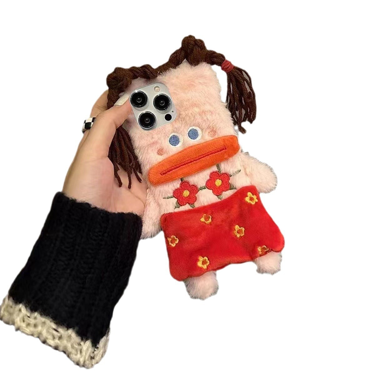 Plush Funny Sausage Mouth Phone Cases for IPhone16 15 14 13 12 Pro Max Mini X XR XS 8 Plus SE 2020 7 8Case Shockproof Back Cover - Caseverse