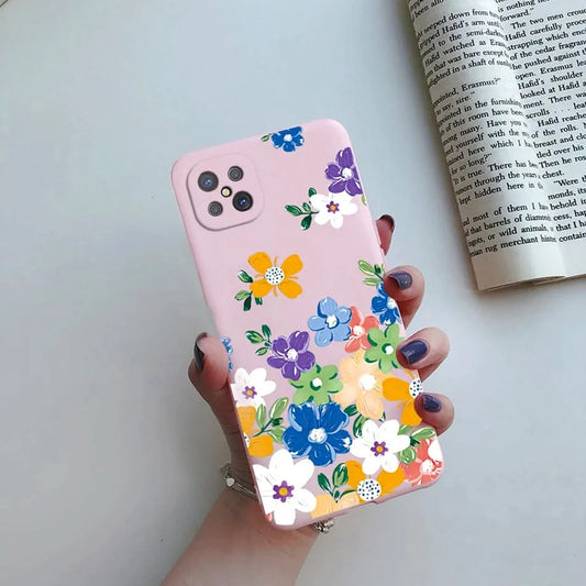 Case For OPPO Reno4 Z 5G Phone Case Cute Flower Cartoon Silicone Soft Back Fundas Cover For OPPO Reno 4Z CPH2065 Reno4Z 5G Coque - Caseverse
