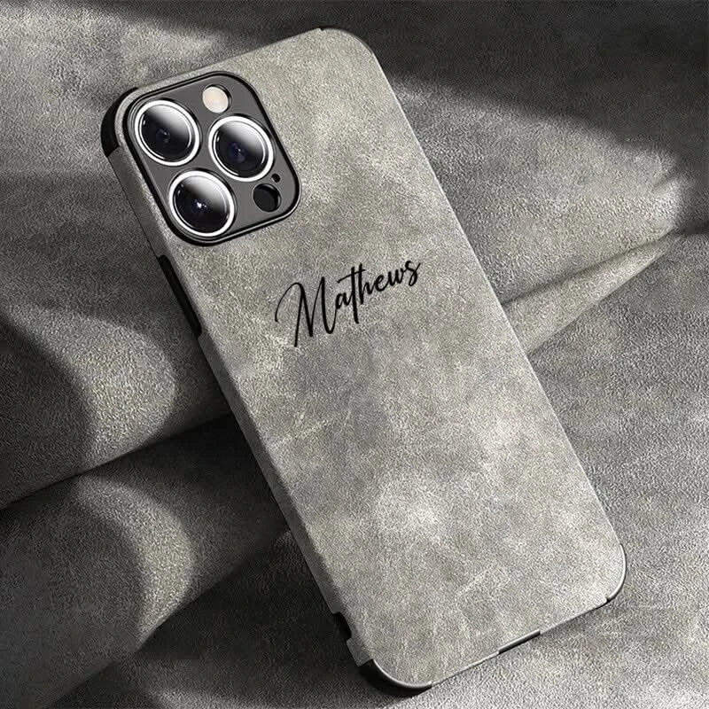 Personalized Luxury Leather Lambskin Case For iPhone 11 12 13 14 15 16 Pro Max Customized Name DIY Cover 11 12 13 14 15 Pro Max Caseverse