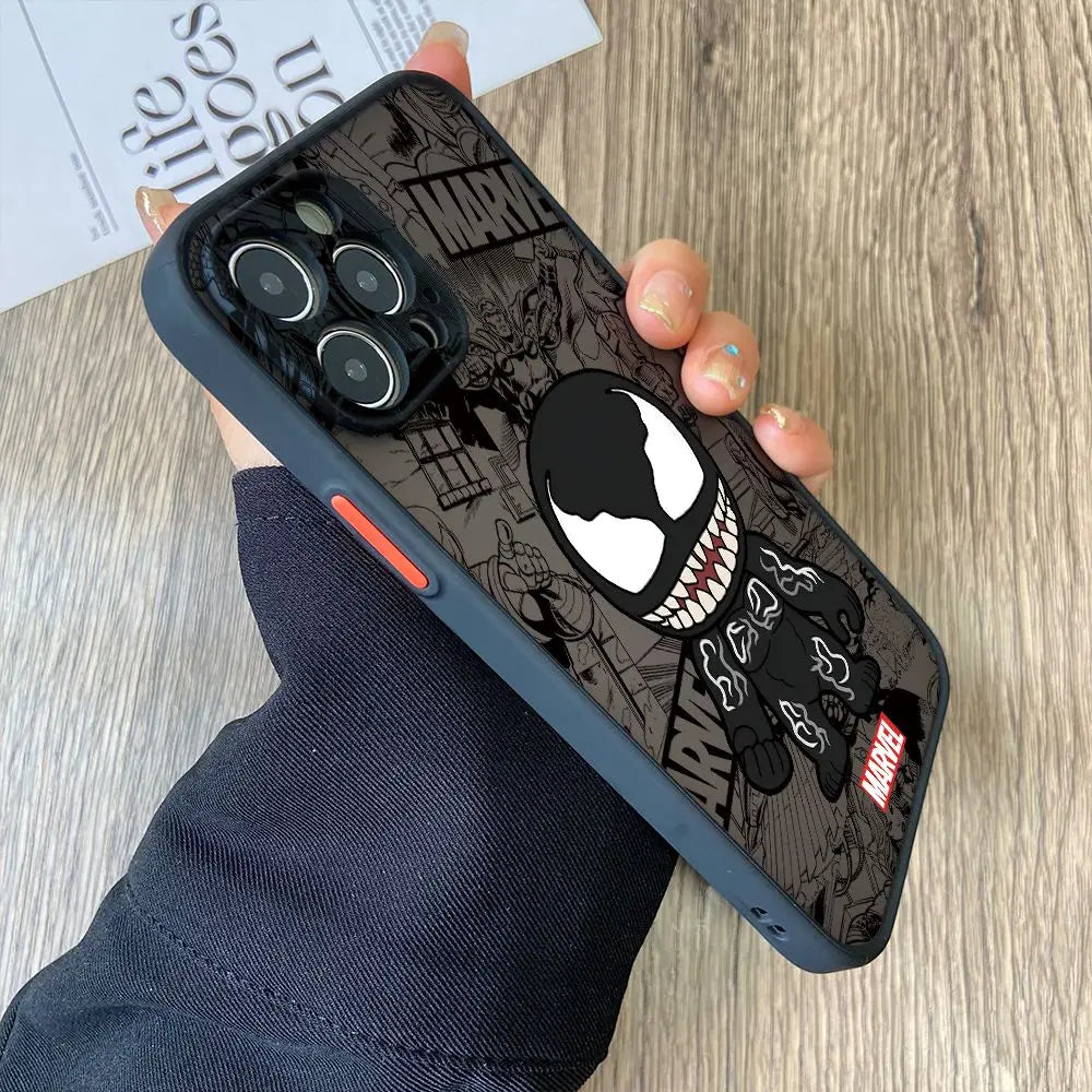 Deadpool Groot Venom Phone Case for Xiaomi Redmi Note 13 12 11 10 10A 10X 9 Prime 9S 8 Pro Plus 4G 5G Matte Clear Hard Cover - Caseverse