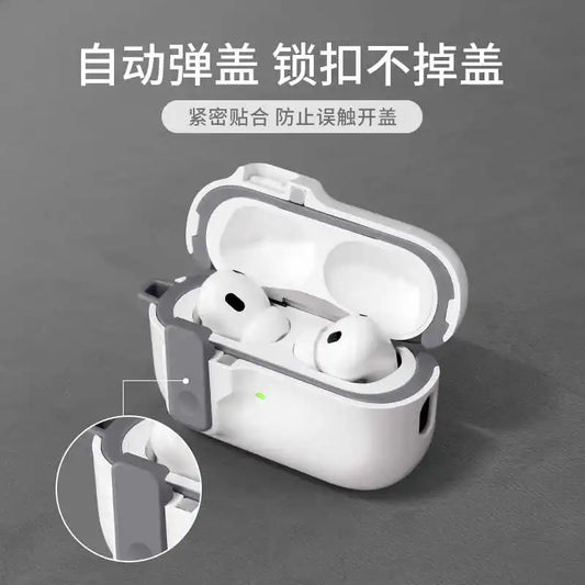 2024 New Hard Protector for AirPods 4 with Magnetic Lid Lock Hybrid Case Luxury Protection Cover for Apple AirPods 4(USB C)