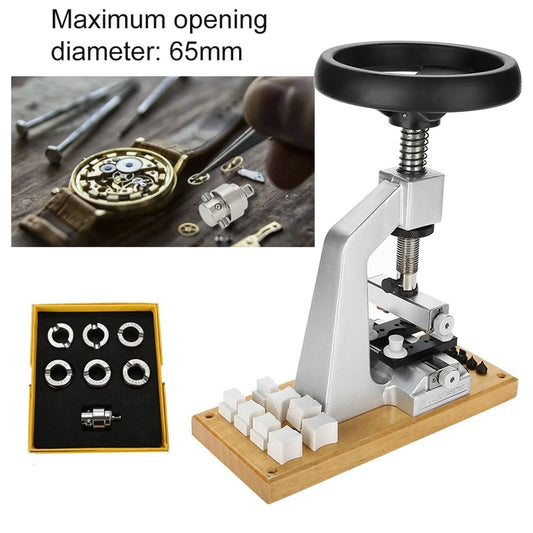 Bench Watch Case Opener Bench Watch Case Opener Wristwatch Tool Back Opener with 6 Dies Watch Repair Tool Watch Case Remover