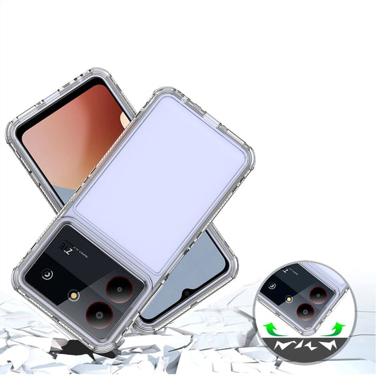 3 in 1 Rugged Armor Shockproof Phone Case For ZTE Blade A54 A34 6.6 inches Hard Plastic Frame Transparent TPU Back Cover Fundas - Caseverse