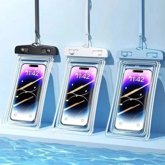 Transparent Waterproof Phone Case Touch Screen Under 7.0 inches Mobile Phone Cover with Lanyard Phone Sealed Bag Swimming&Diving - Caseverse