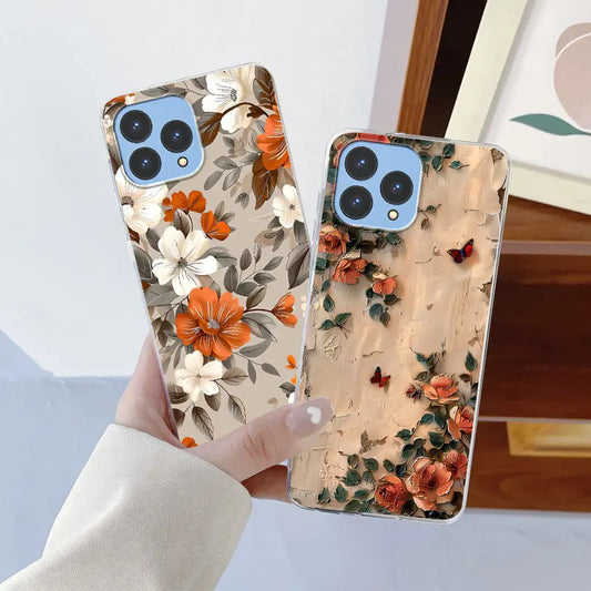 For Cubot P80 Case 2023 Luxury Phone Case For Cubot P80 6.58" Marble Butterfly Flower Clear Soft Silicone TPU Protective Cover - Caseverse