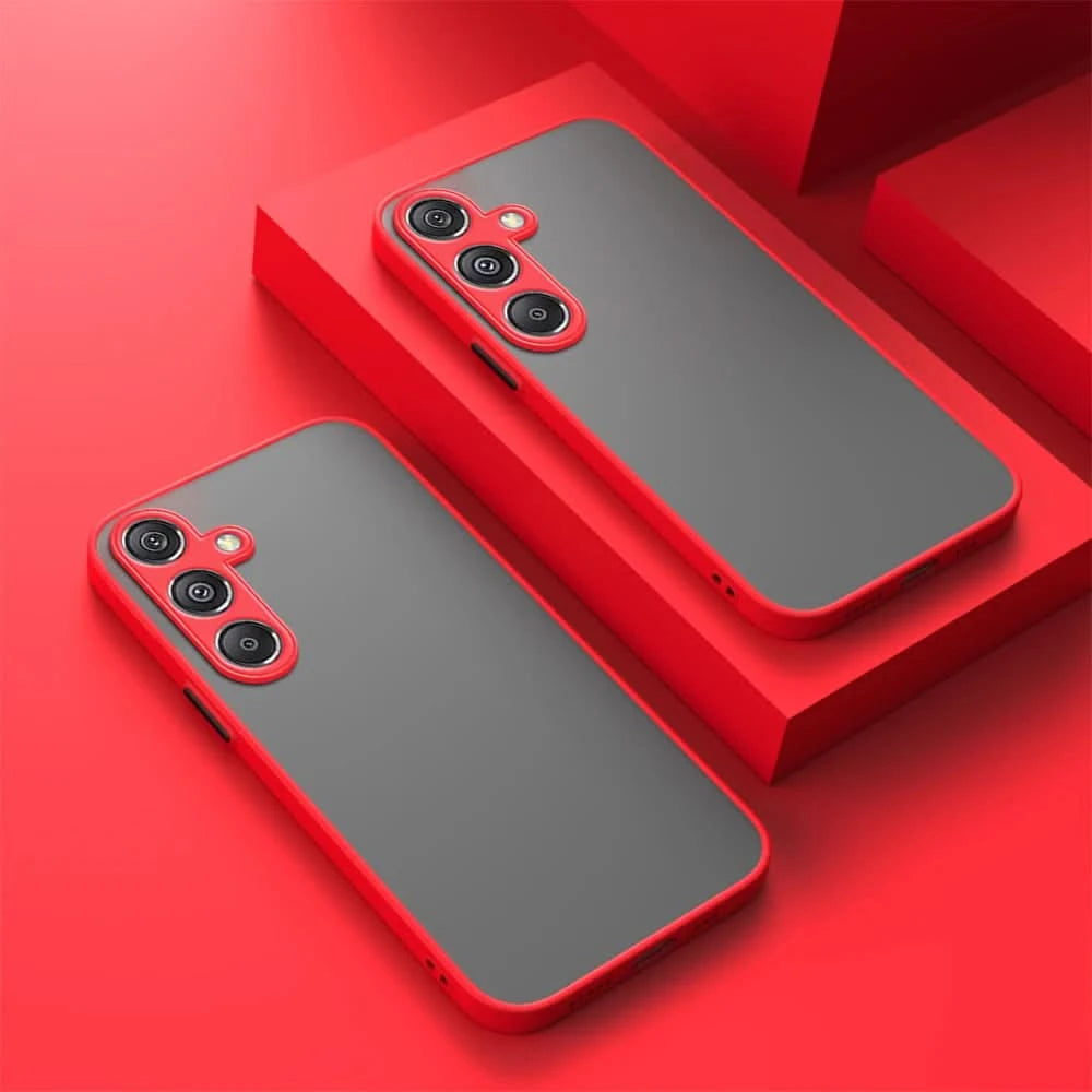 Armor Shockproof Matte Case For Samsung Galaxy A25 5G Silicone Bumper Clear Hard PC Cover Capas Sumsung A05 A05s A15 A25 A35 A55 - Caseverse