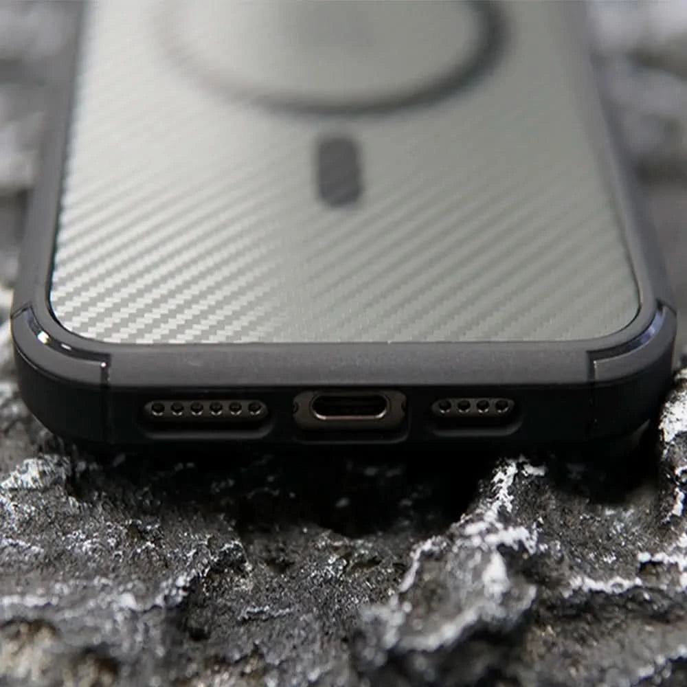 Mag Safe Carbon Fiber Phone Case For iPhone 16 15 14 13 12 11 Pro Max Shockproof Armor Cover For iPhone 16 Plus Magnetic Case - Caseverse