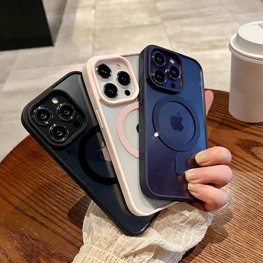 For Magsafe Magnetic Wireless Charging Phone Case For Samsung Galaxy S24 Ultra S23 S22 S24 FE S23 Plus Cases Acrylic Matte Cover - Caseverse