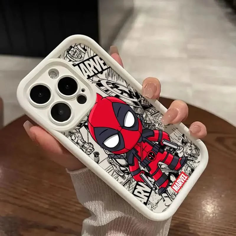 Marvel Cartoon Venom Deadpool Groot Phone Case for iPhone 16 Cases iPhone 15 14 13 12 Mini 11 Pro Max 16 Plus X 15Pro Back Cover - Caseverse