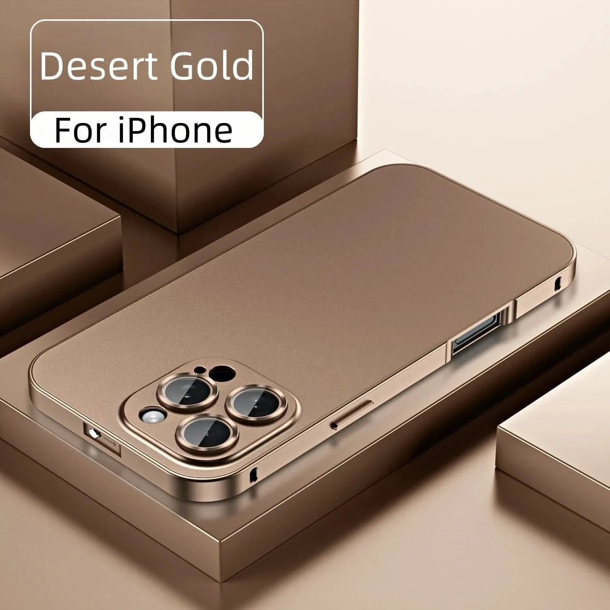 Luxury Aluminum Metal Frame Phone Case For iPhone 16 15 14 13 12 Pro Max Plus Camera Lens Glass Protect Shockproof PC Back Cover Caseverse