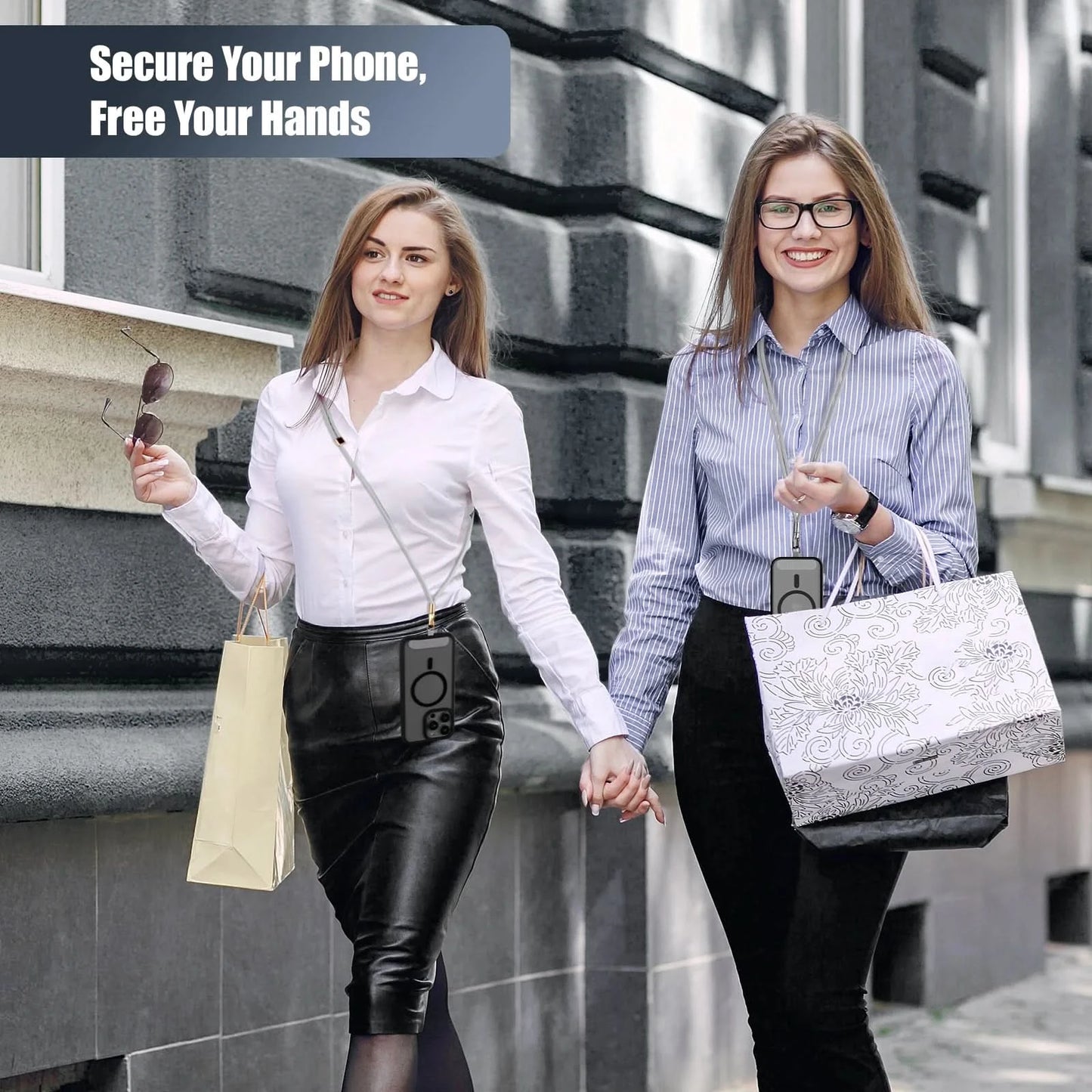 2 Pack Phone Lanyard Anti-theft Universal Cellphone Multifuctional Patch Lanyards for iPhone & Most Smartphones
