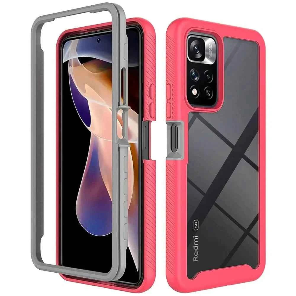 Hybrid Full Body Rugged Case For Xiaomi Redmi Note 11 Pro 5G Cover Note 12 Pro Clear Crystal Phone Cover Note11 Pro+ 11s Funda