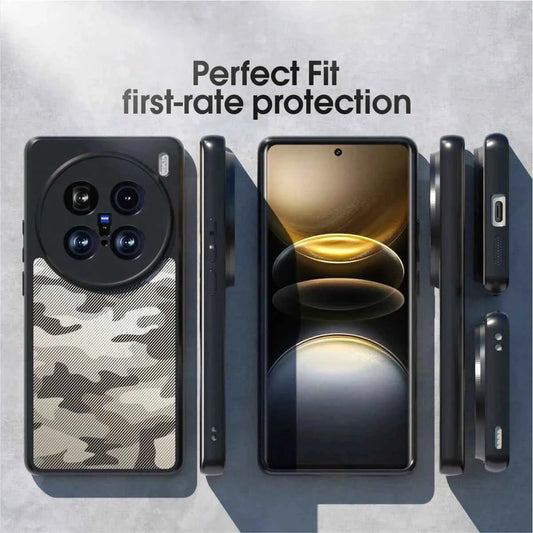 IBMRS for vivo X100 Ultra Case,Dual Layer Military Grade Drop Shockproof Protection Cell Phone Cover - (Camo Black)