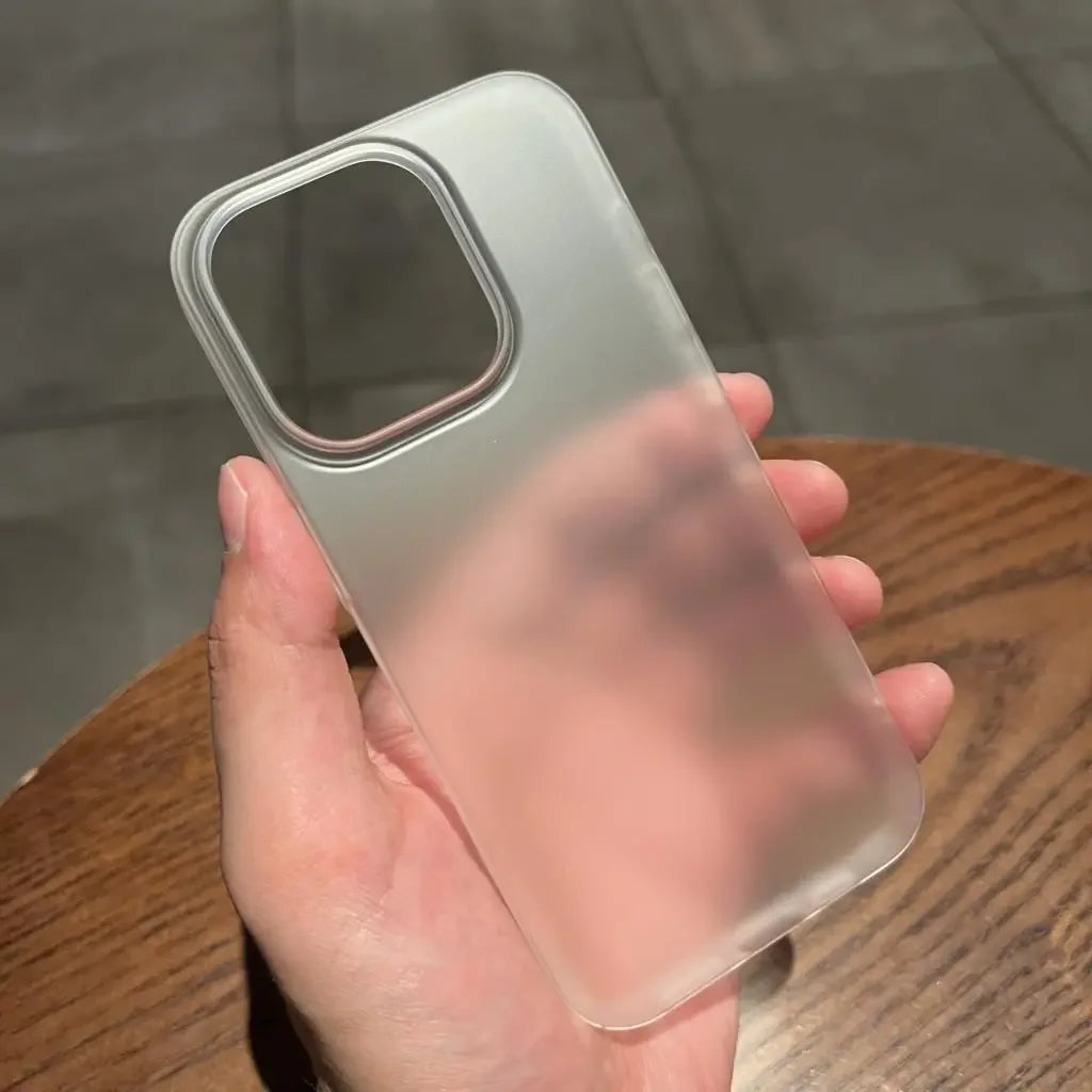 Ultra Thin Matte Hard PC Translucent Clear Phone Case For iPhone 16 Pro 15 14 Plus 13 12 Pro Max Shockproof Slim Skin Back Cover - Caseverse