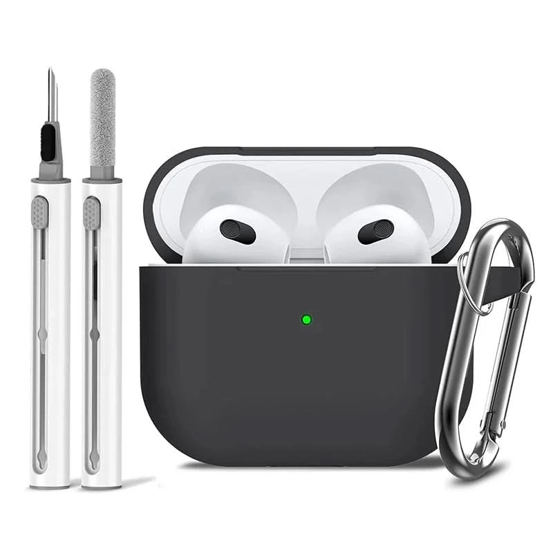 3rd Gen Earphone Case For AirPods 3 Earphone Protective Case With Hook Hole Silicone Cover Earbuds Ear Pads With Cleaner Kit Caseverse