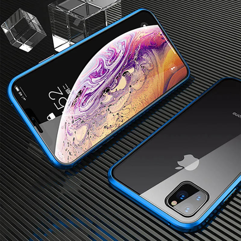 360 Metal Magnetic Case For iPhone 13 12 Mini 11 12 13 14 Pro Max Cases For iPhone X XR XS MAX 7 8 6 6S Plus SE 2020 Cover Coque Caseverse