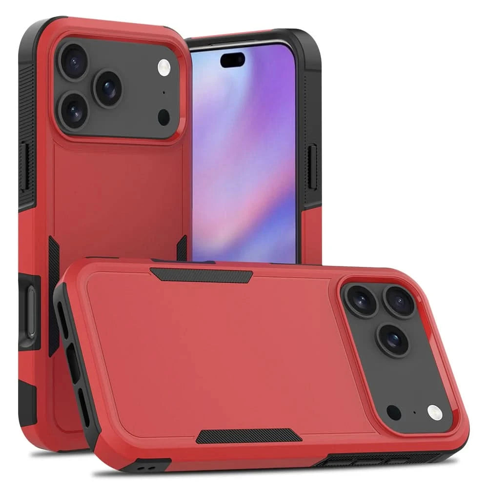Heavy Duty Armor Shockproof Case For iPhone 17 Pro Max 17Air 16e 16 Plus TPU Frame Hard Plastic Phone Protective Cover Fundas