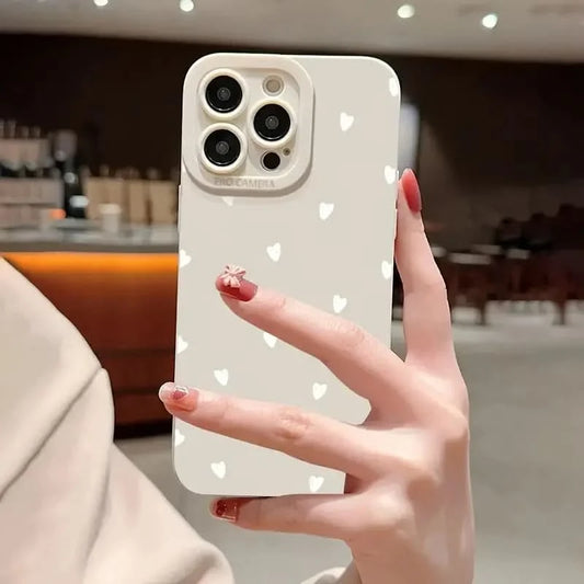 Case For iPhone 16 Cases iPhone 13 Cases Cute Little Hearts Print Phone Case For iPhone 15 14 Pro Max 12 11 XS XR 7 8 Plus Cover - Caseverse