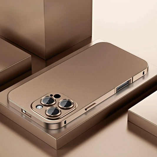 Luxury Aluminum Metal Frame Phone Case For iPhone 16 15 14 13 12 Pro Max Plus Camera Lens Glass Protect Shockproof PC Back Cover Caseverse