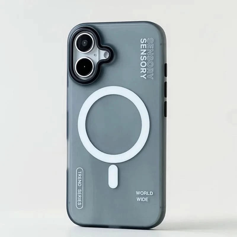 For Magsafe Wireless Charge Cases For iPhone 16 13 12 14 15 Pro Max Matte Magnetic Trendy Shockproof Armor Case Metal Lens Cover - Caseverse