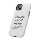 I Love You With All My Butt Tough Personalized Phone Case Printify