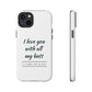 I Love You With All My Butt Tough Personalized Phone Case Printify
