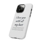I Love You With All My Butt Tough Personalized Phone Case Printify